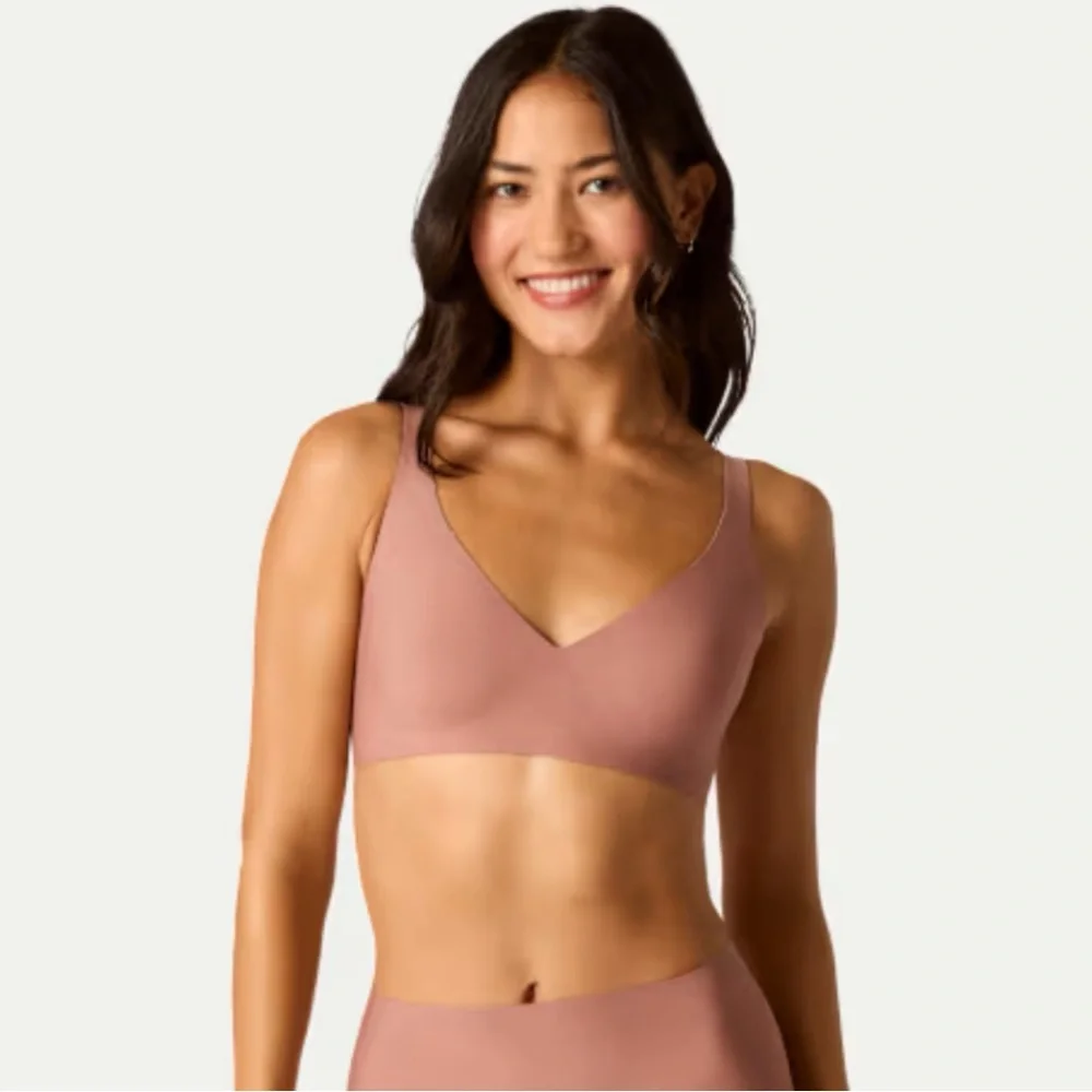 Bombas No Show Plunge Bralette Coco Plum Size 2X - Picture 1 of 7